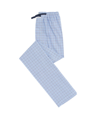 Pantalón largo de pijama cuadros azules y bla by M