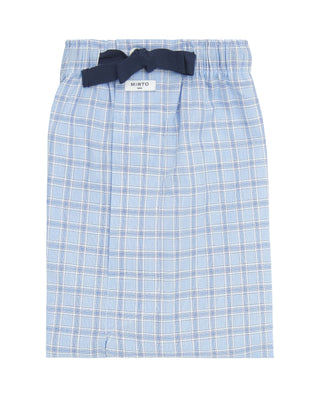 Pantalón largo de pijama cuadros azules y bla by M