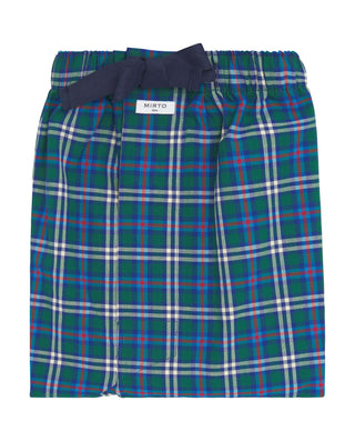 Pantalón largo de pijama azul cuadros multico by M