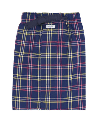 Pantalón largo de pijama azul marino cuadros by MI