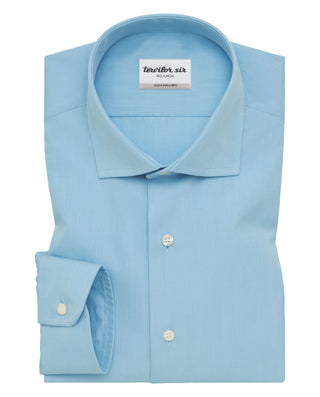 Camisa tervilor sir puño sencillo azul