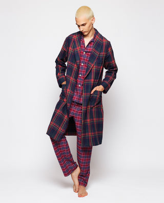 Bata cruzada mulicolor cuadros tartán de fran by M