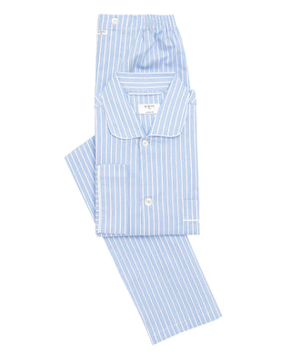 Pijama largo rayas azules y blancas de by MIRTO