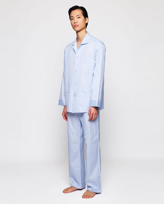 Pijama largo cuadros azules y blancos de by MIRTO