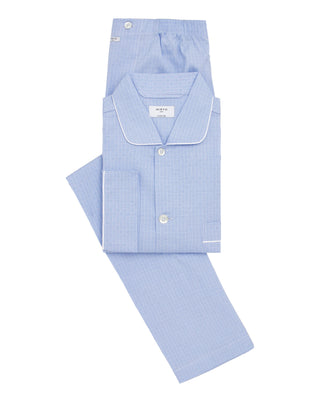 Pijama largo cuadros azules y blancos de by MIRTO