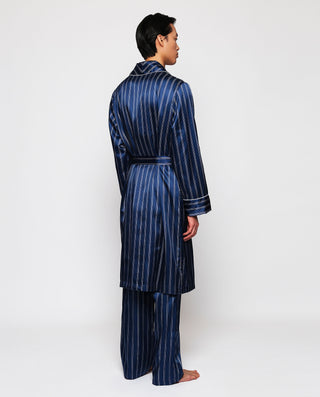 Bata azul marino y blanco de rayas by MIRTO
