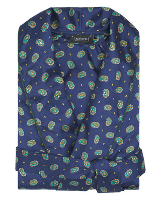 Bata azul marino y verde estampado paisley by MIRT