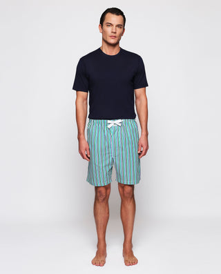 Pantalón de pijama corto rayas tonos verdes by MIR
