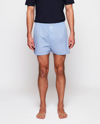 Bóxer cuadro Príncipe de Gales azul y blanco by MI