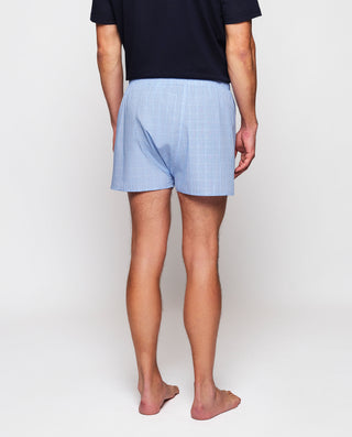 Bóxer cuadro Príncipe de Gales azul y blanco by MI