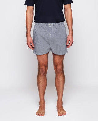 Bóxer microestampado azul marino y blanco by MIRTO