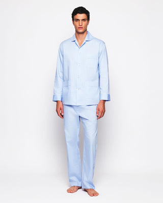 Pijama largo cuadros azul y blanco fil a fil by MI | 00327_0050_1