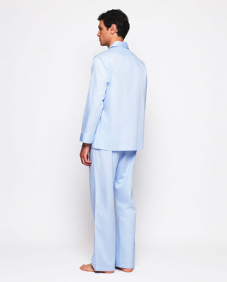 Pijama largo cuadros azul y blanco fil a fil by MI | 00327_0050_2