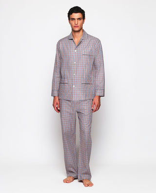 Pijama largo cuadros multicolor algodón ville by M | 00341_0050_1