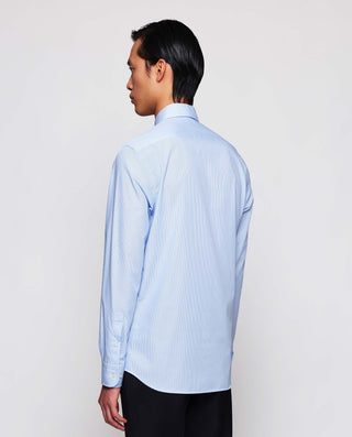 Camisa rayas semi-entallada travelshirt azul