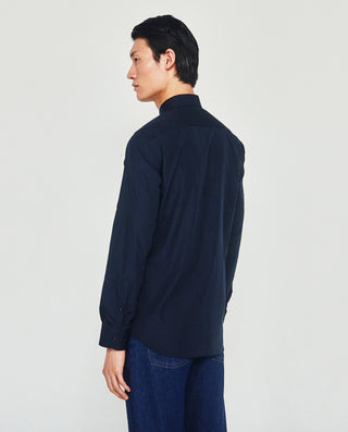 Camisa vestir semi-entallada azul marino