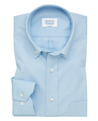 Camisa casual oxford manga larga azul