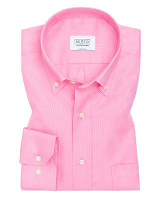 Camisa casual oxford manga larga rosa