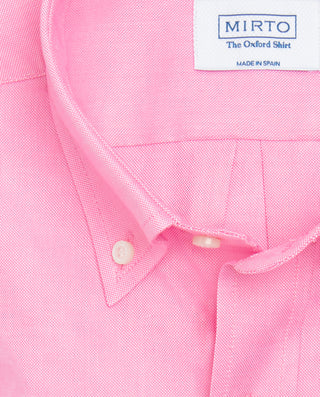 Camisa casual oxford manga larga rosa