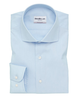 Camisa vestir tervilor sir fil a fil azul