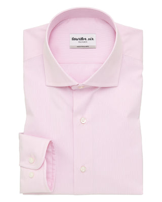 Camisa vestir tervilor sir fil a fil rosa