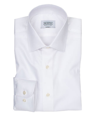 Camisa vestir semi-entallada blanco