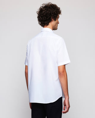 White short-sleeved dress shirt