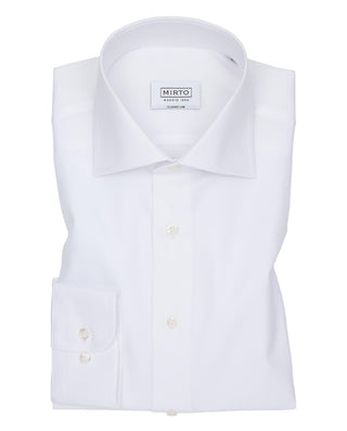 White spread-collar dress shirt
