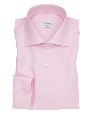 Pink spread-collar dress shirt