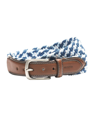 Cinturón trenzado elástico azul by MIRTO