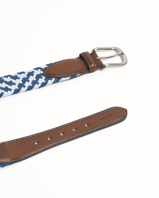 Cinturón trenzado elástico azul by MIRTO