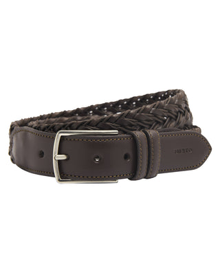 Cinturón casual trenzado marron by MIRTO