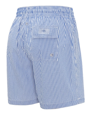 Bañador seersucker rayas azul y blanco by MIRTO