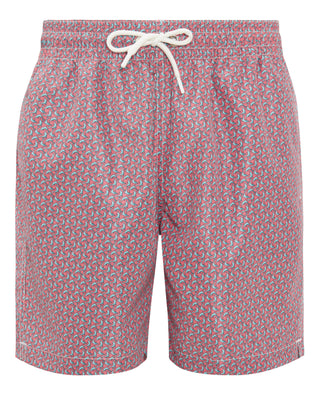 Bañador rojo estampado delfines azules by MIRTO