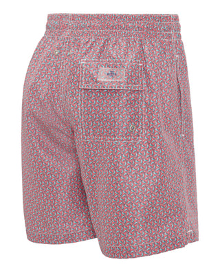 Bañador rojo estampado delfines azules by MIRTO