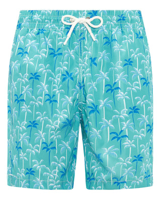 Bañador turquesa estampado palmeras verdes by MIRT