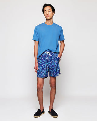 Bañador azul marino estampado palmeras azules by M