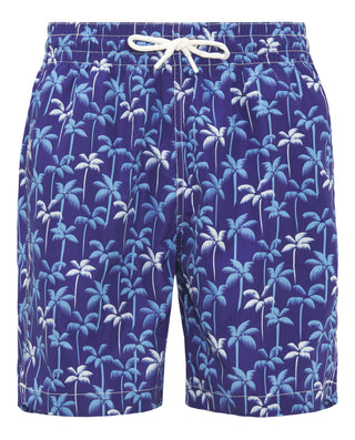 Bañador azul marino estampado palmeras azules by M