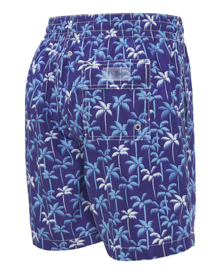 Bañador azul marino estampado palmeras azules by M