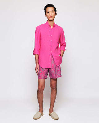 Bañador rosa estampado geométrico lila by MIRTO