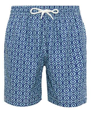 Bañador azul estampado geométrico turquesa by MIRT