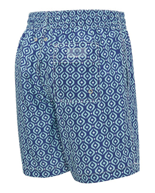 Bañador azul estampado geométrico turquesa by MIRT