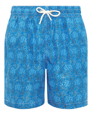 Bañador azul estampado floral by MIRTO