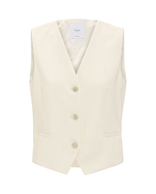 Chaleco de traje blanco hueso by MIRTO