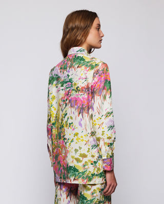 Camisa estampado pinceladas acuarela florales by M
