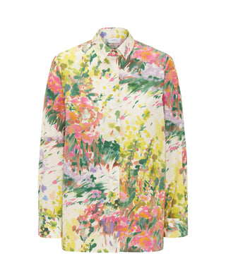 Camisa estampado pinceladas acuarela florales by M