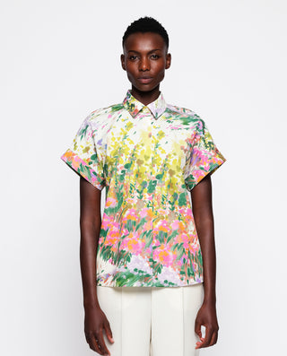 Camisa estampado pinceladas florales manga by MIRT