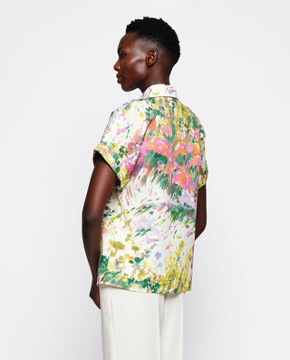 Camisa estampado pinceladas florales manga by MIRT