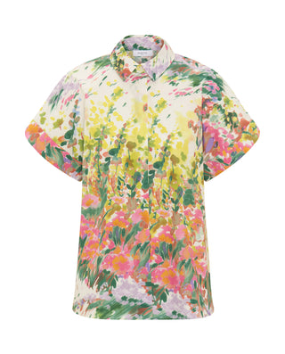 Camisa estampado pinceladas florales manga by MIRT