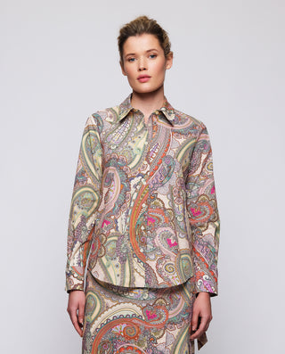 Camisa estampado paisley de algodón by MIRTO